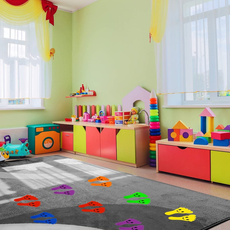 IKAYAS 48 Pcs Carpet Circles Carpet Spot Markers Carpet Dots Floor Markers for Classroom, Carpet Marker Spots Classroom Carpet Spots, 6 Colors - Image 5